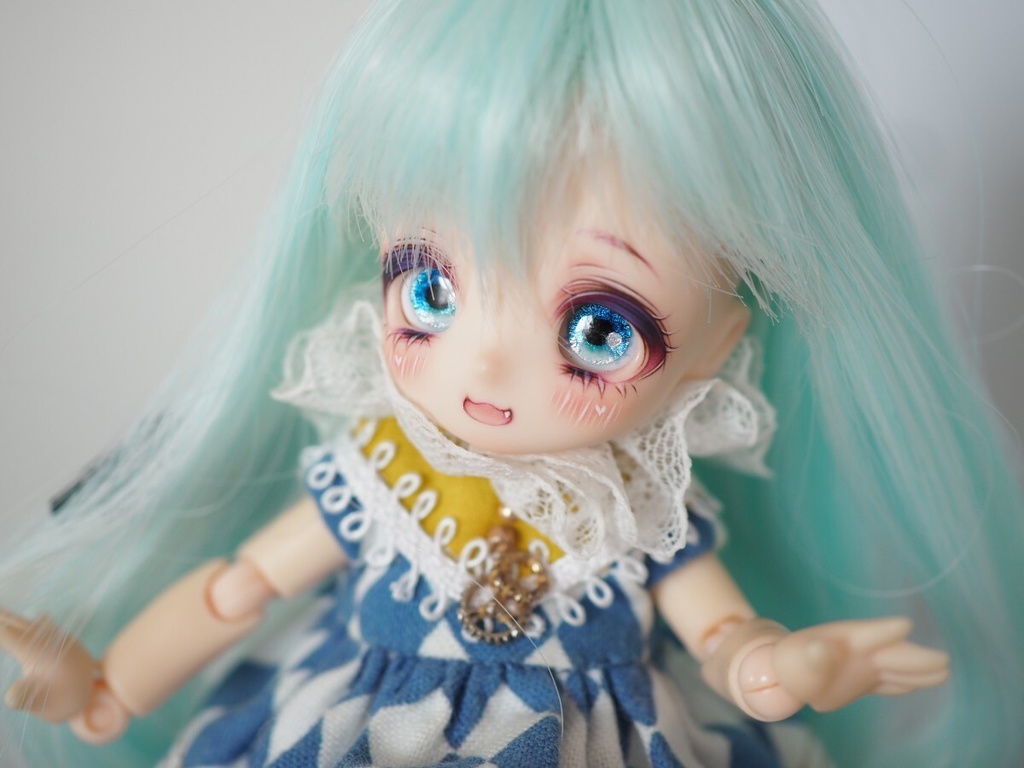 8mm/5.5mm ブルーグラデーション 水彩タイプ 七宝グラスアイ