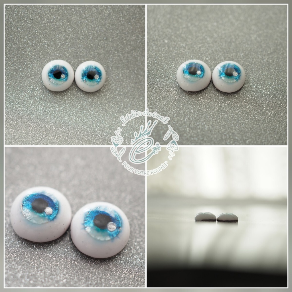 8mm/5.5mm ブルーグラデーション 水彩タイプ 七宝グラスアイ