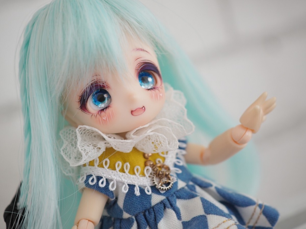 8mm/5.5mm ブルーグラデーション 水彩タイプ 七宝グラスアイ