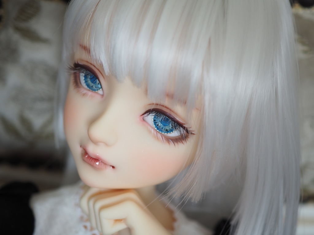 18mm/9mm ライトブルー 虹彩線あり ジェムタイプ 七宝グラスアイ