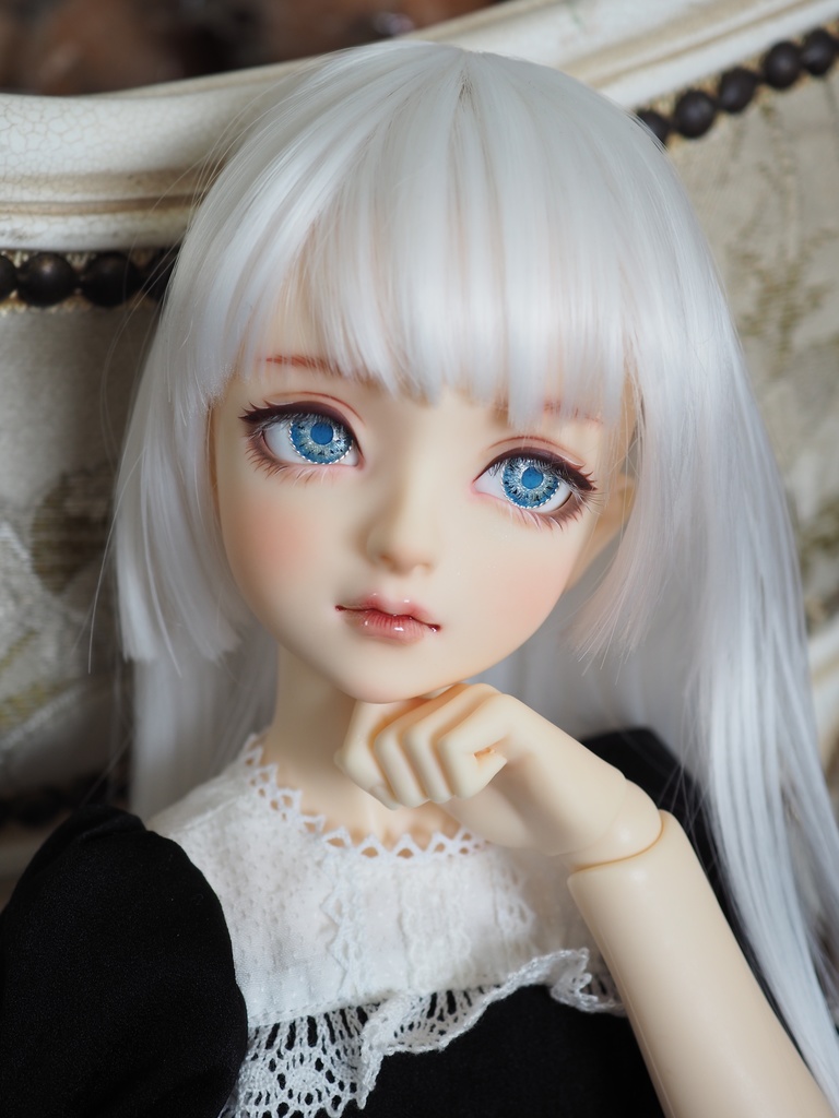 18mm/9mm ライトブルー 虹彩線あり ジェムタイプ 七宝グラスアイ