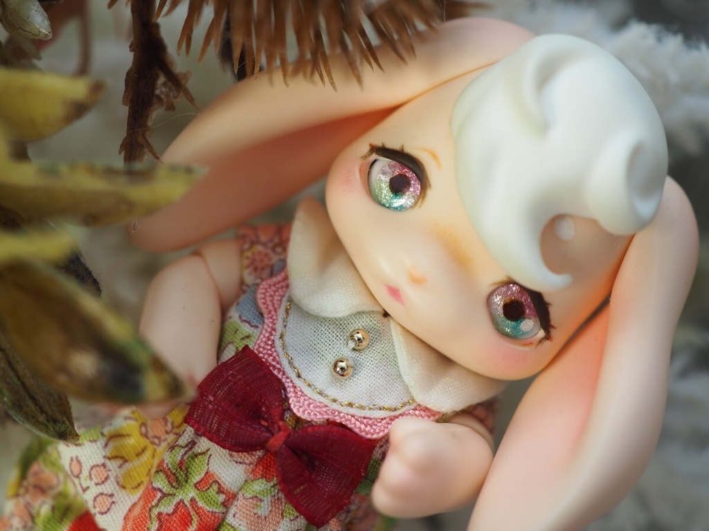 【B品】8mm/5.5mm ピンク×グリーン 水彩タイプ 七宝グラスアイ