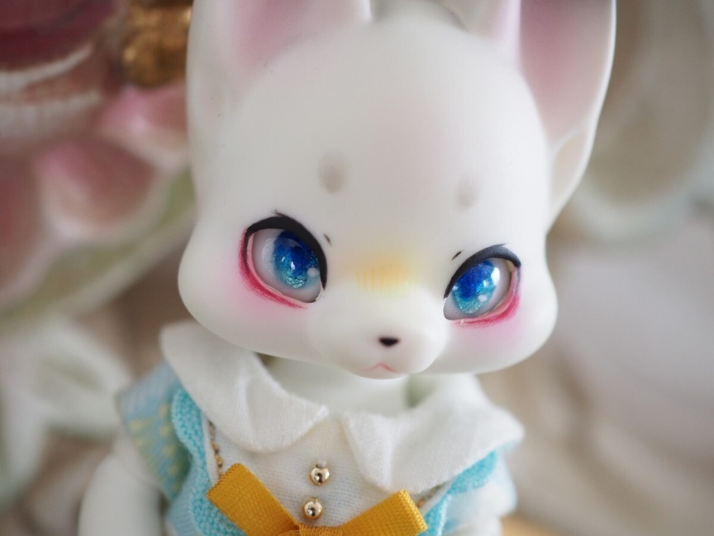 8mm/5-4mm アニメ風 ブルー系 水彩タイプ 七宝グラスアイ