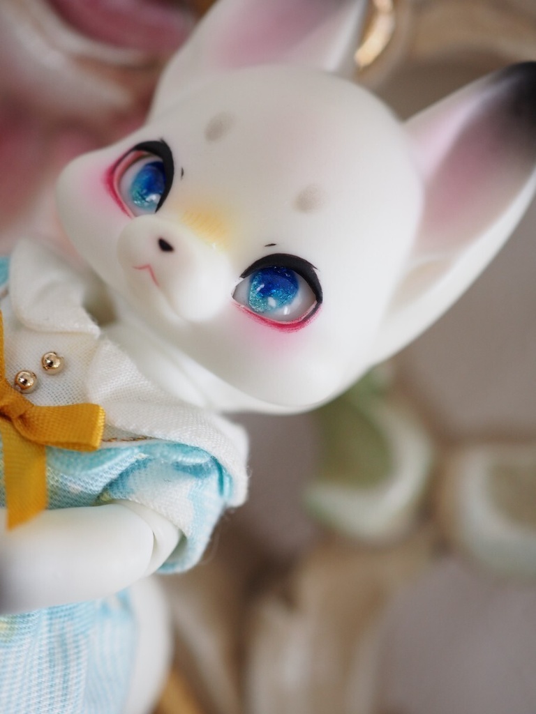 8mm/5-4mm アニメ風 ブルー系 水彩タイプ 七宝グラスアイ