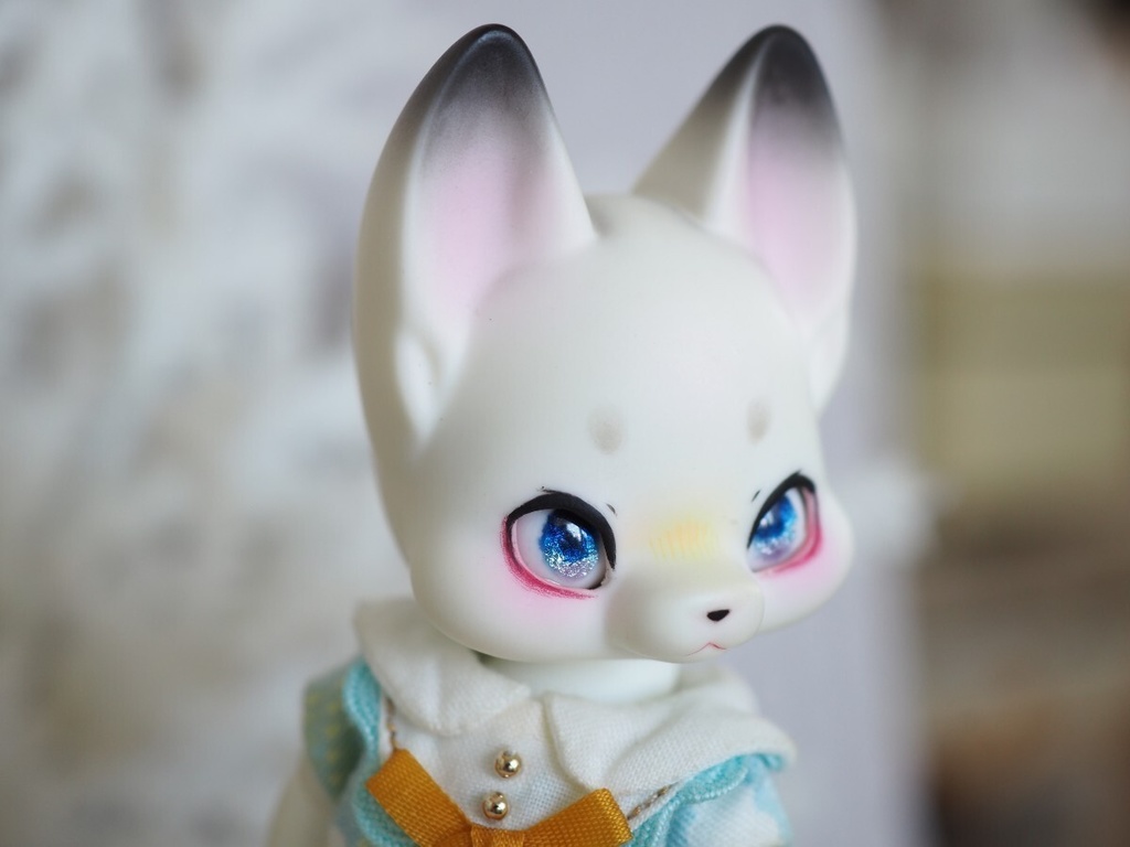 【B品】8mm/5-4mm ブルー×パープル アニメ風水彩タイプ 七宝グラスアイ