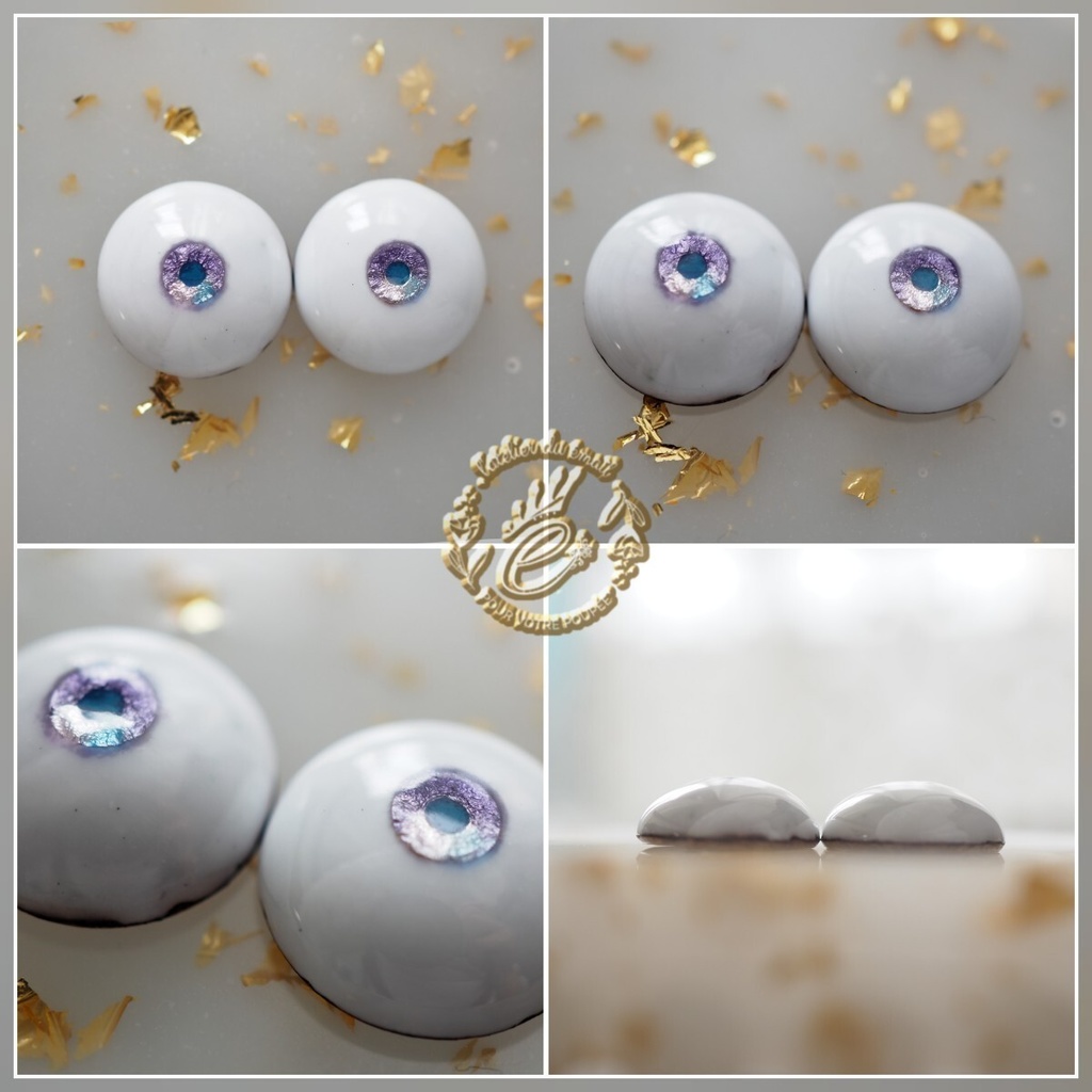 16mm/5.5mm 小虹彩 パープル×ピンク×ブルー 水彩タイプ 七宝グラスアイ