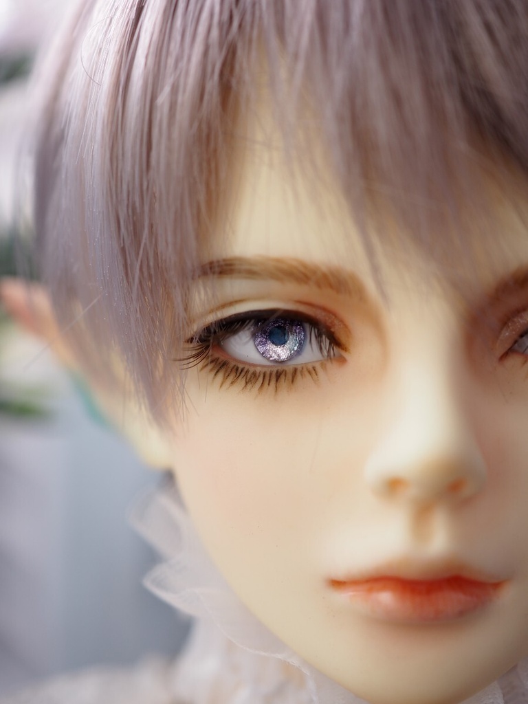 16mm/5.5mm 小虹彩 パープル×ピンク×ブルー 水彩タイプ 七宝グラスアイ