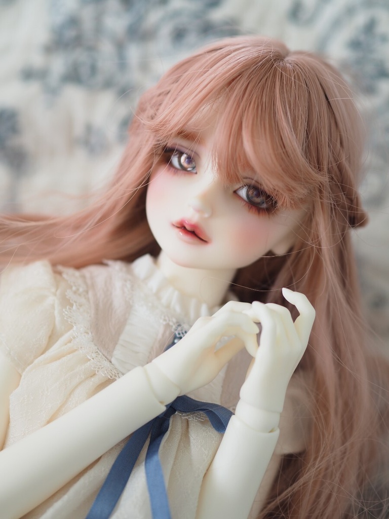 18mm/9mm ブルー&ピンク 瞳孔パープル カッパータイプ 七宝グラスアイ