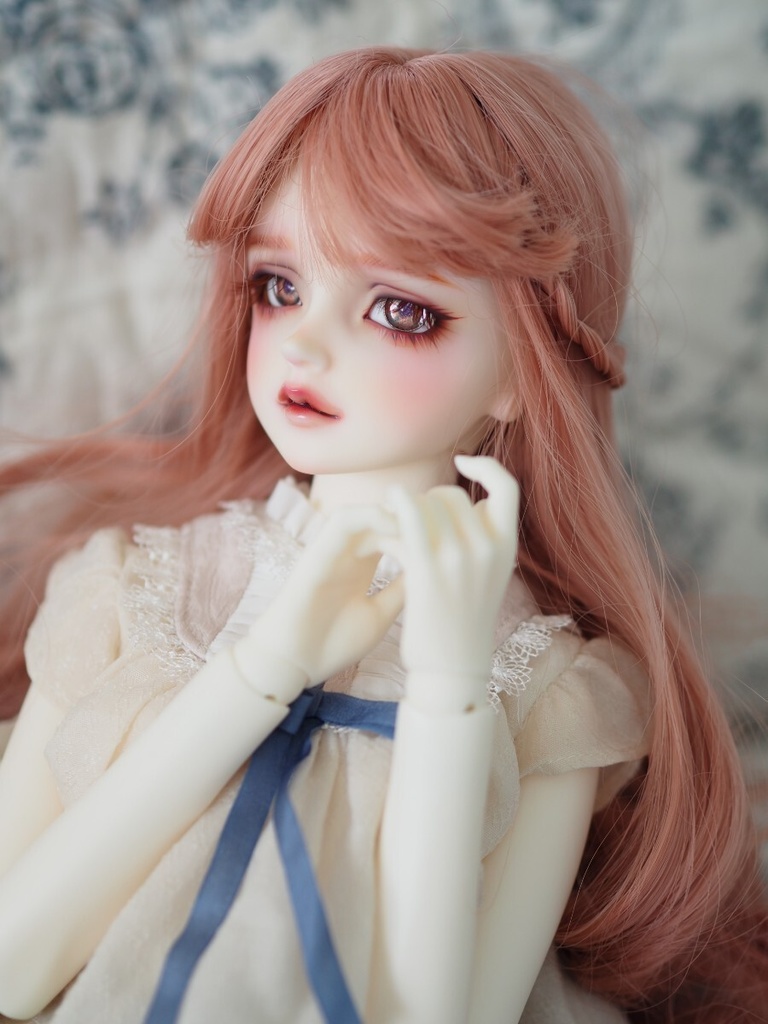 18mm/9mm ブルー&ピンク 瞳孔パープル カッパータイプ 七宝グラスアイ