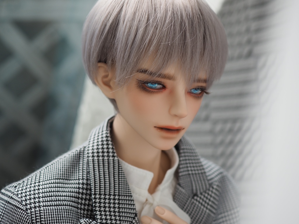 16mm/7mm 小虹彩 ライトブルー(瞳孔シルバー)水彩タイプ 七宝グラスアイ