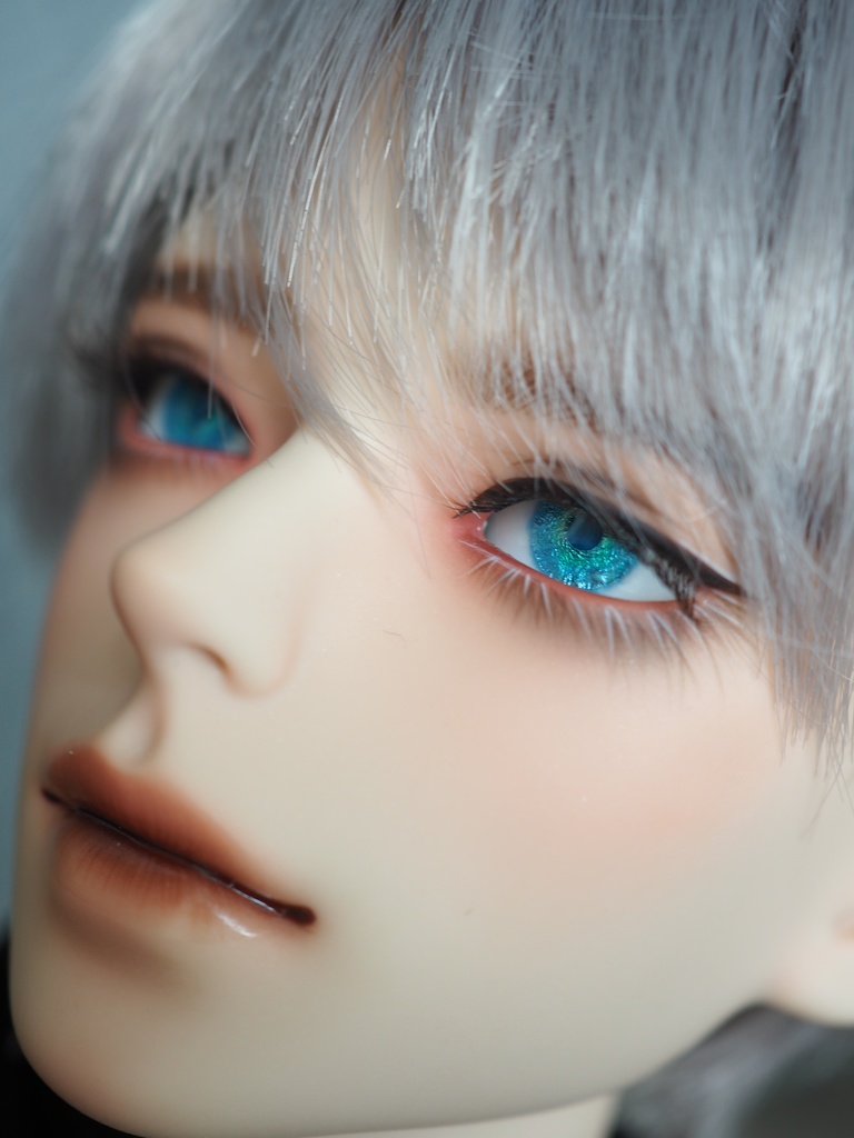 16mm/7mm 小虹彩 エメラルド×ブルー 水彩タイプ 七宝グラスアイ