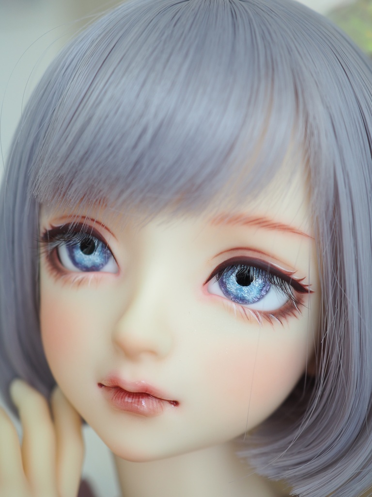 18mm/9.5mm パープル系 水彩タイプ 七宝グラスアイ