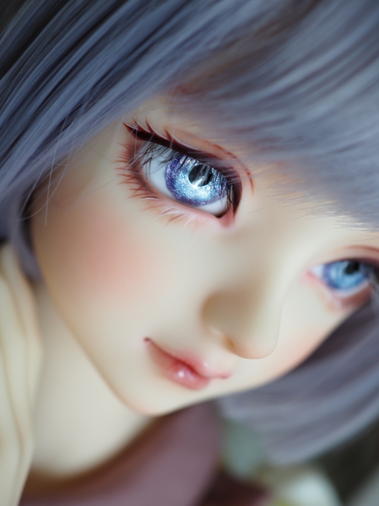 18mm/9.5mm パープル系 水彩タイプ 七宝グラスアイ