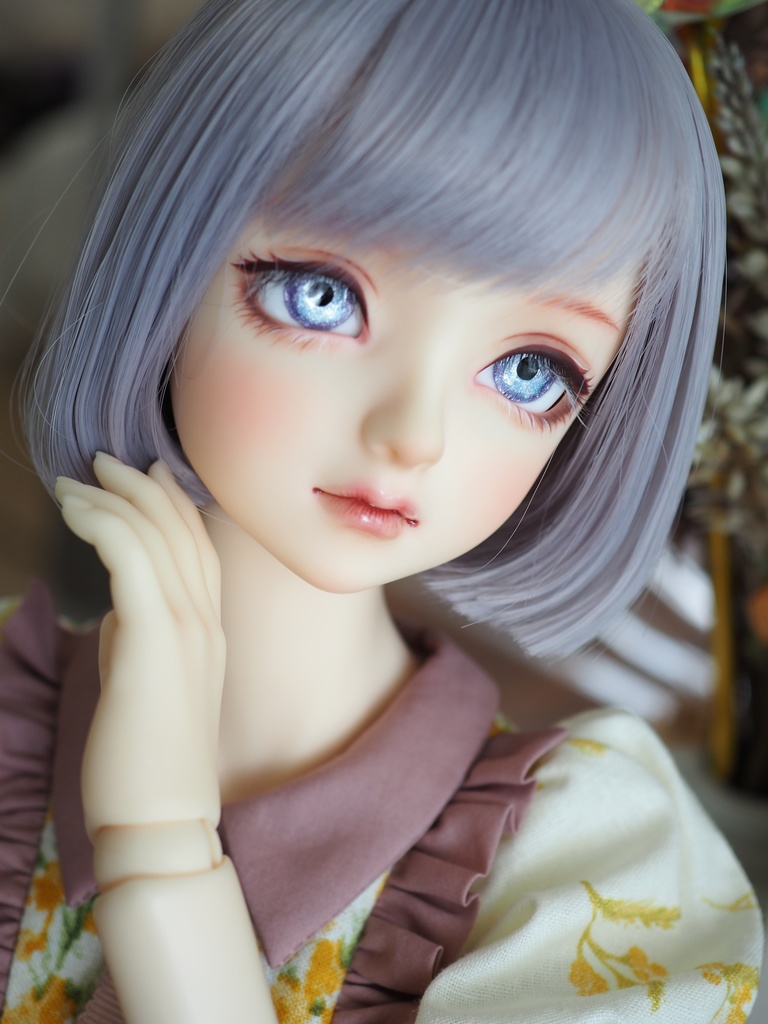 18mm/9.5mm パープル系 水彩タイプ 七宝グラスアイ