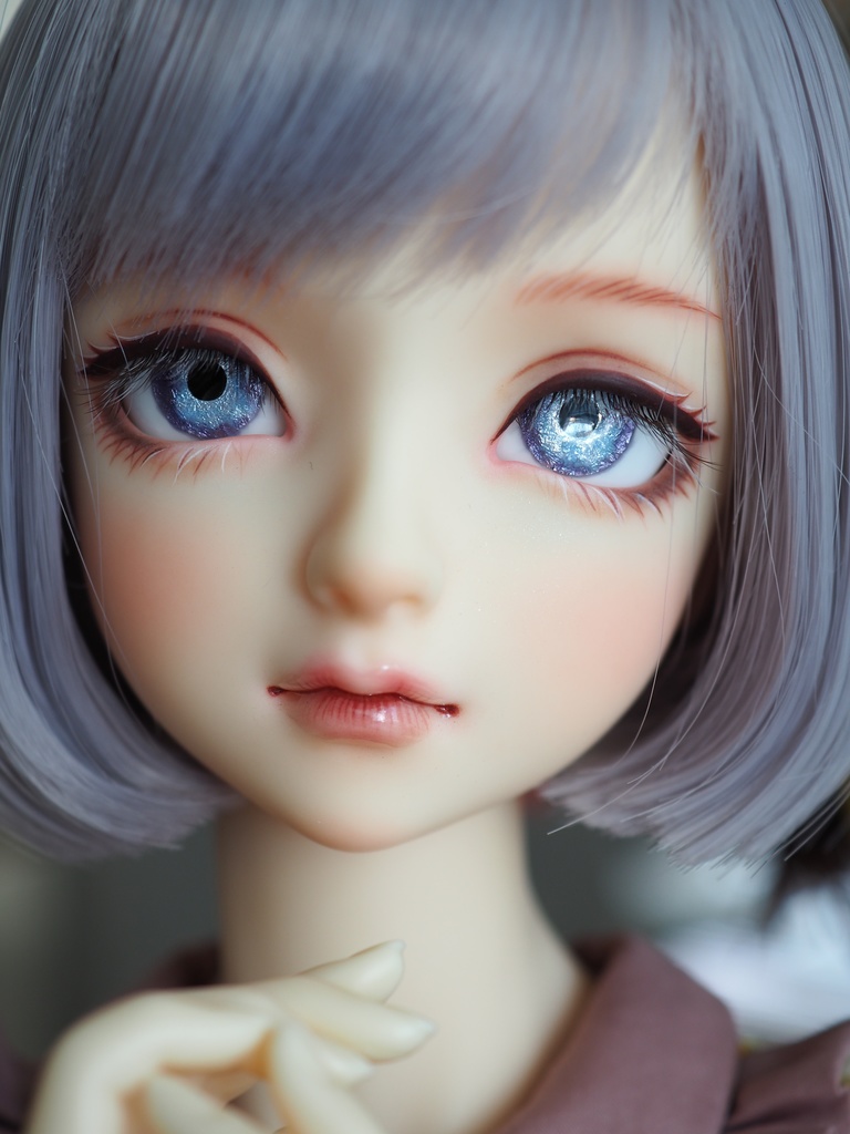 18mm/9.5mm パープル系 水彩タイプ 七宝グラスアイ