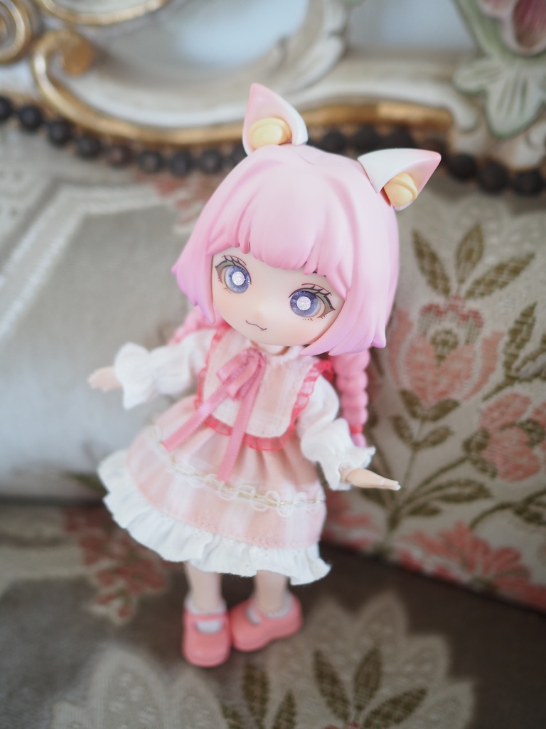 10mm/6.5mm パープル(瞳孔ピンク)水彩タイプ 七宝グラスアイ