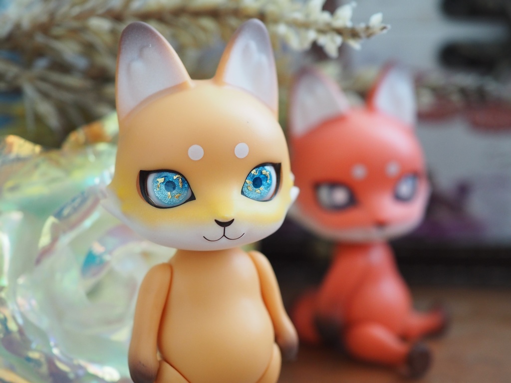 10mm/6.5mm ブルーグラデーション+金箔 水彩タイプ 七宝グラスアイ