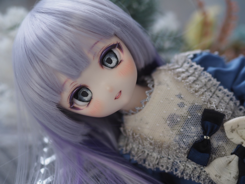 20mm/13-11mm グレー系 アニメ風 水彩タイプ 七宝グラスアイ
