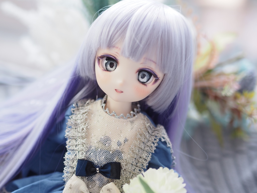 20mm/13-11mm グレー系 アニメ風 水彩タイプ 七宝グラスアイ