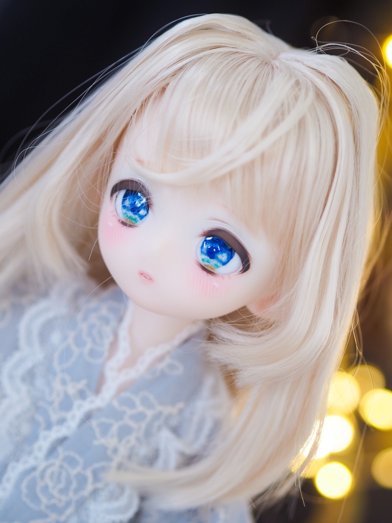 18mm/11-10mm 渚(ブルー系) アニメ風 水彩タイプ 七宝グラスアイ