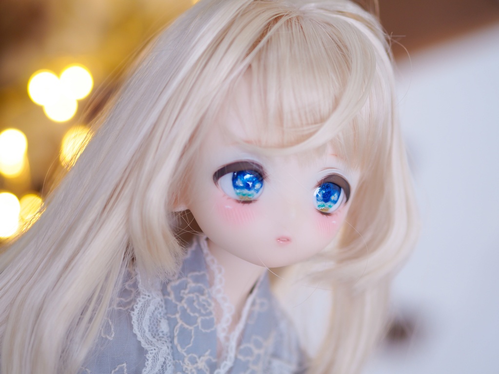 18mm/11-10mm 渚(ブルー系) アニメ風 水彩タイプ 七宝グラスアイ