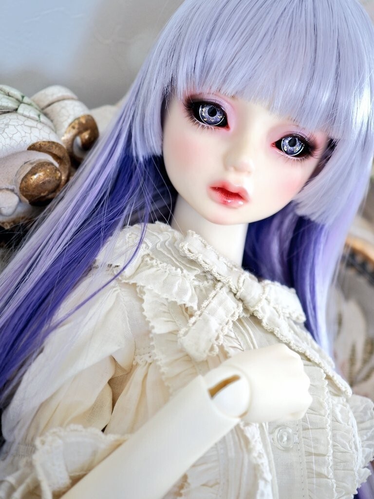 【ハロウィン特別仕様】18mm/9mm 黒白目 パープル+金箔 ジェムタイプ 七宝グラスアイ