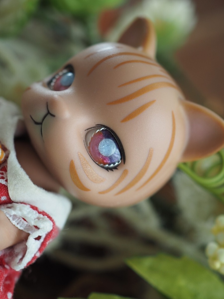 10.5mm/8mm パープル×ピンク ジェムタイプ 七宝グラスアイ