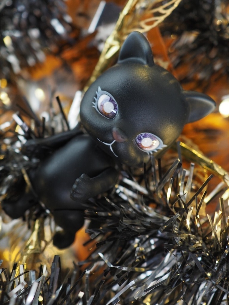 10mm/6.5mm パープル×オレンジ(瞳孔シルバー)水彩タイプ 七宝グラスアイ