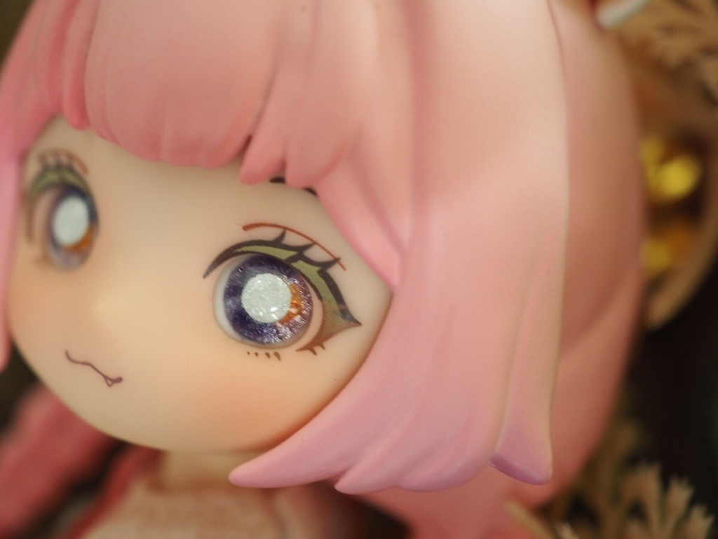 10mm/6.5mm パープル×オレンジ(瞳孔シルバー)水彩タイプ 七宝グラスアイ