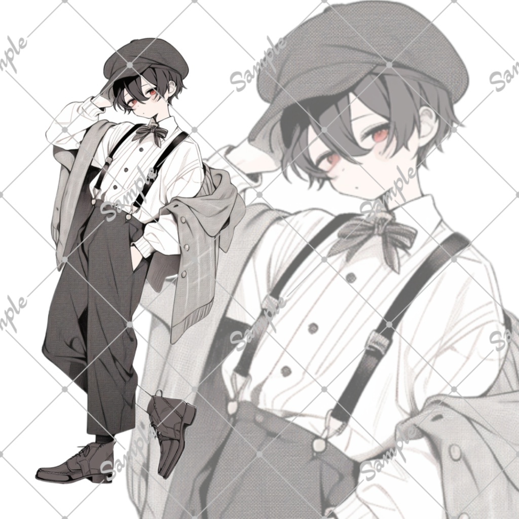 立ち絵素材17 西洋 記者 男性