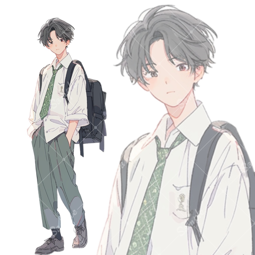 立ち絵素材18 男子学生