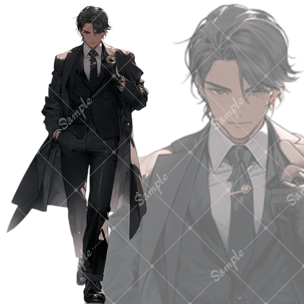 立ち絵素材47 スーツ男性