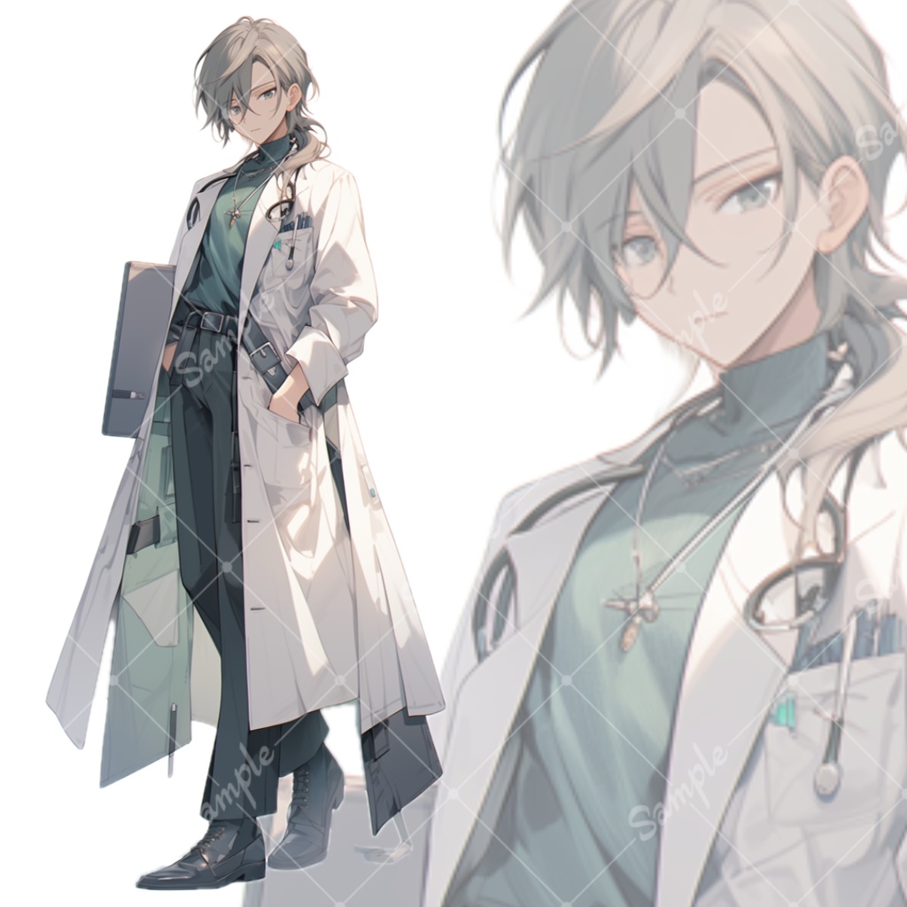 立ち絵素材92 医者 男性