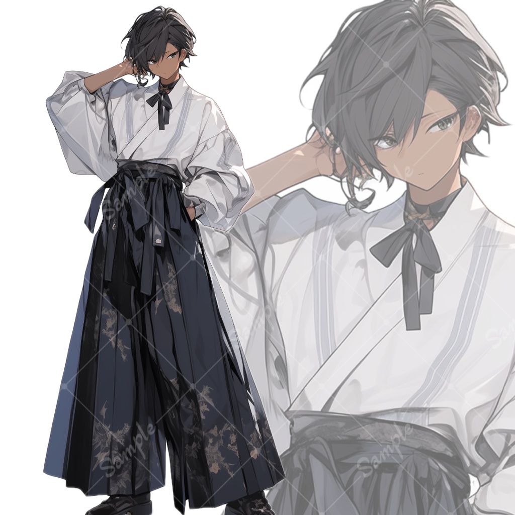 立ち絵素材103 袴 男性