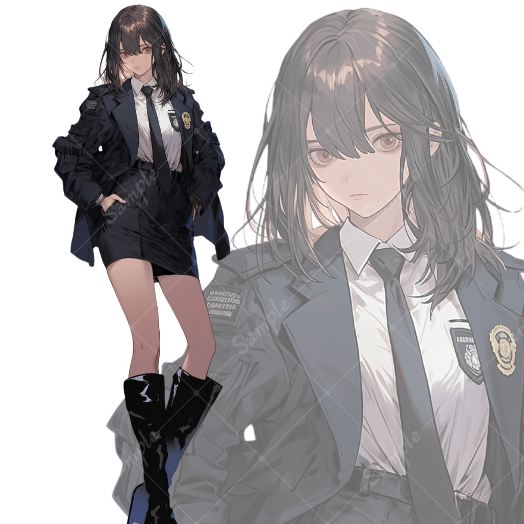 立ち絵素材124 警察 女
