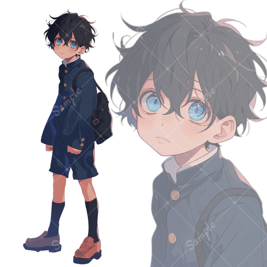 立ち絵素材146 制服 男の子 子ども