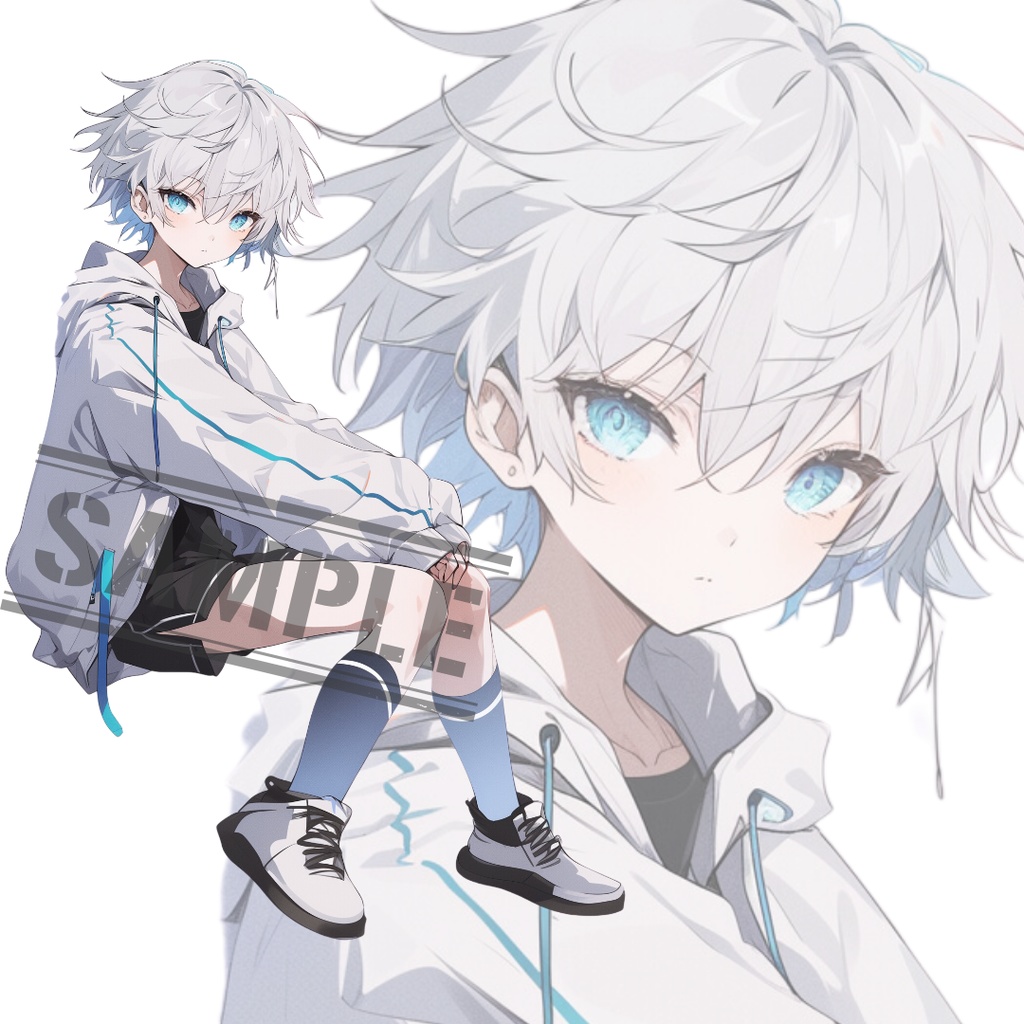 立ち絵素材194 少年 パーカー