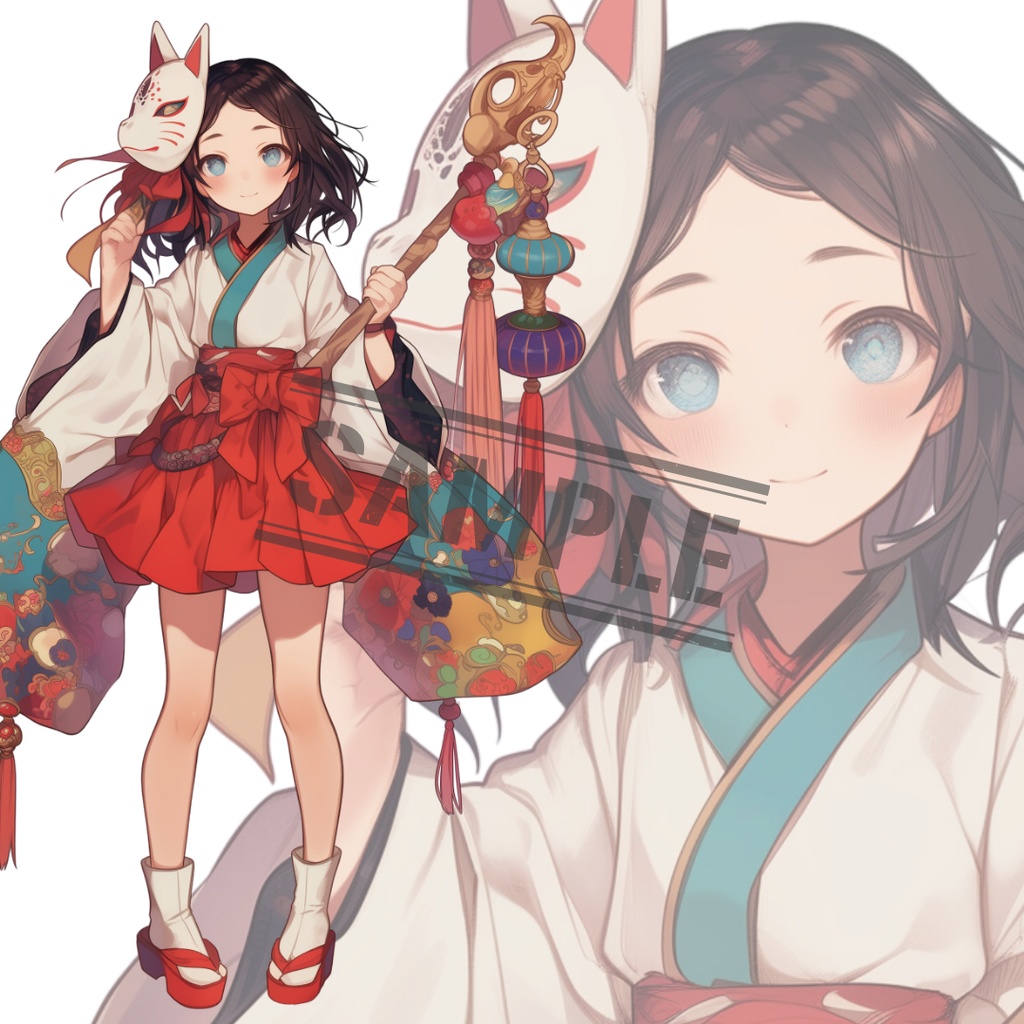 立ち絵素材200 巫女