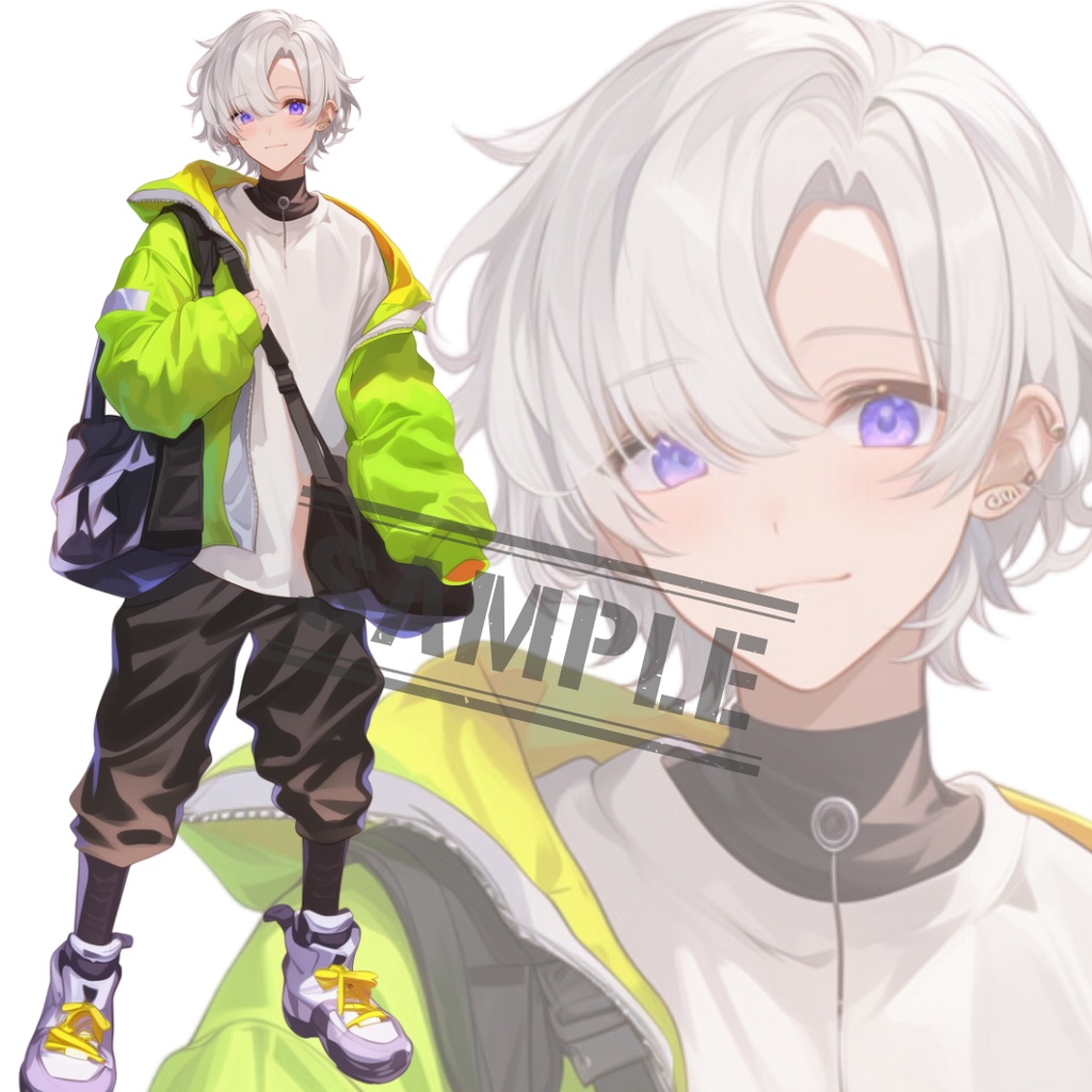 立ち絵素材128 パーカー スポーティ 男の子
