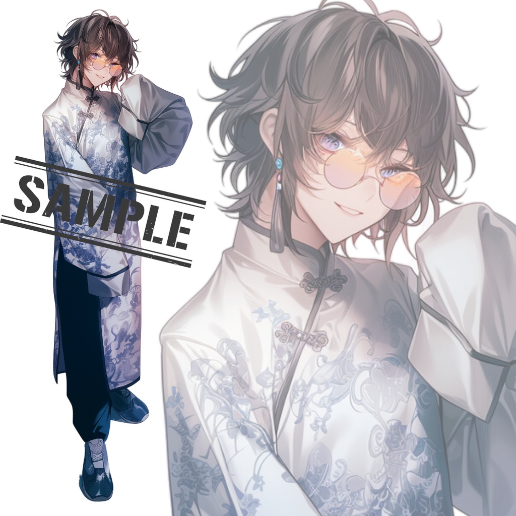 立ち絵素材234 サングラス 中華服