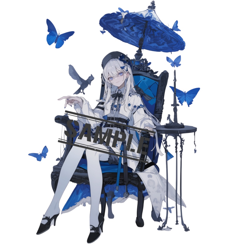 立ち絵素材238 椅子 令嬢