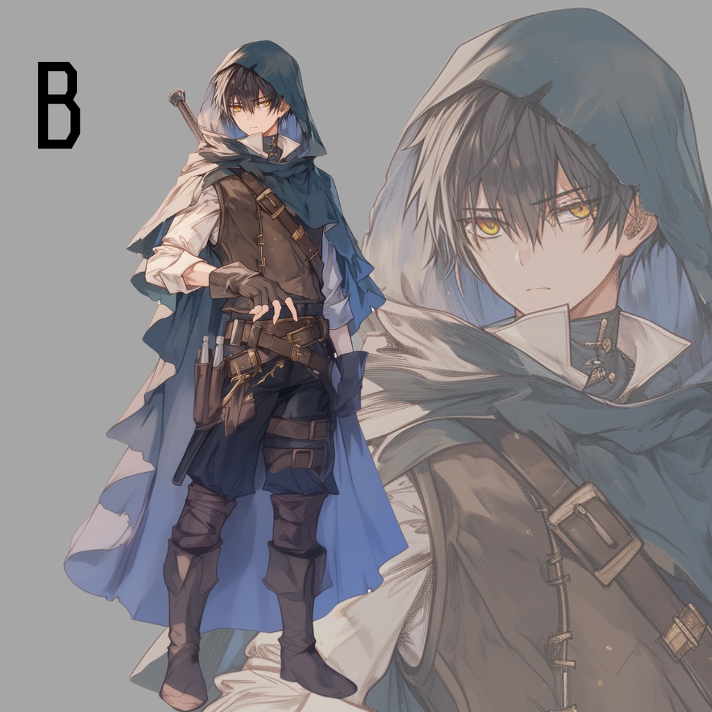 立ち絵素材384 剣士 A B