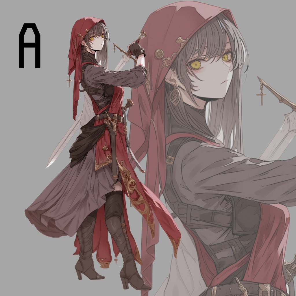 立ち絵素材384 剣士 A B