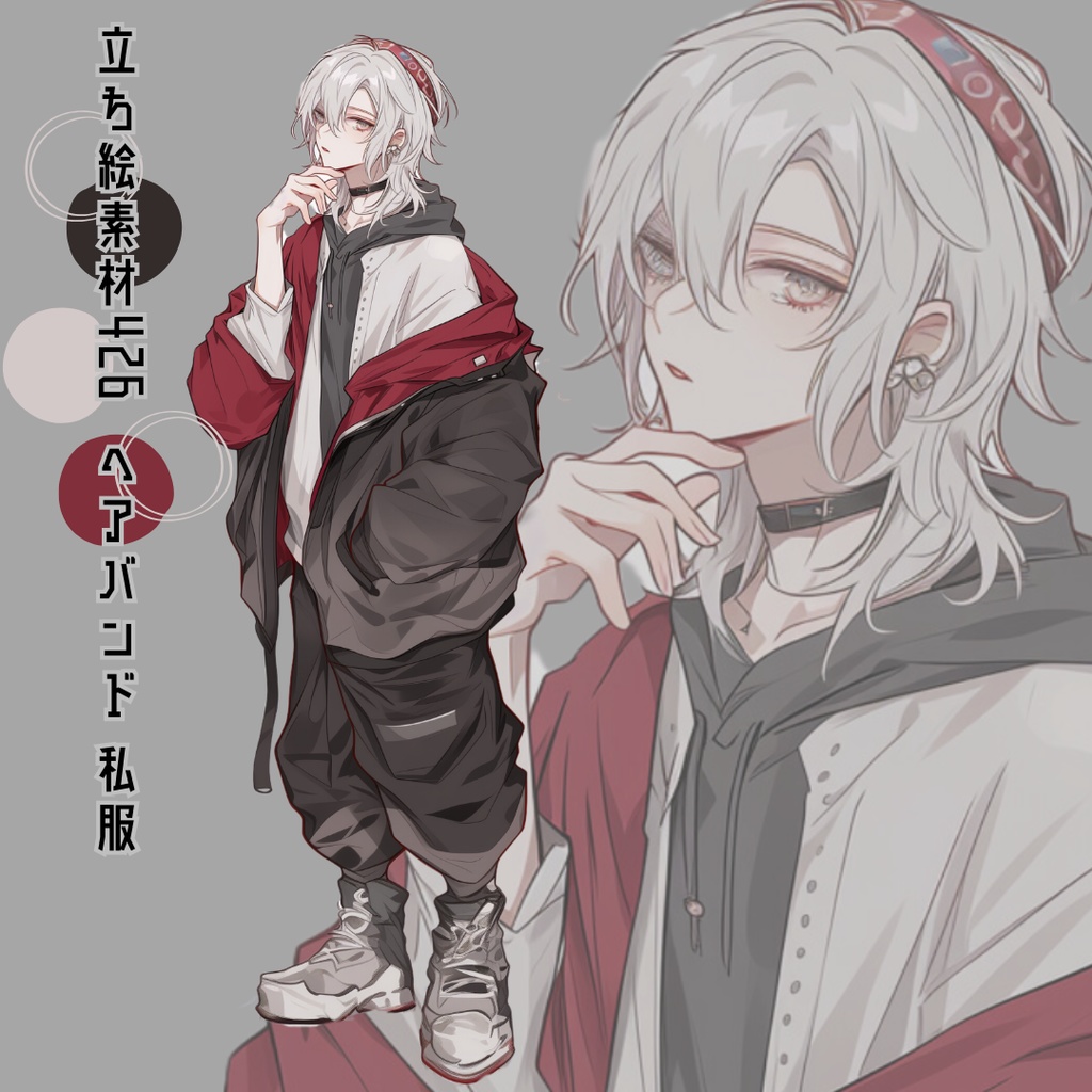 立ち絵素材427 ヘアバンド 私服