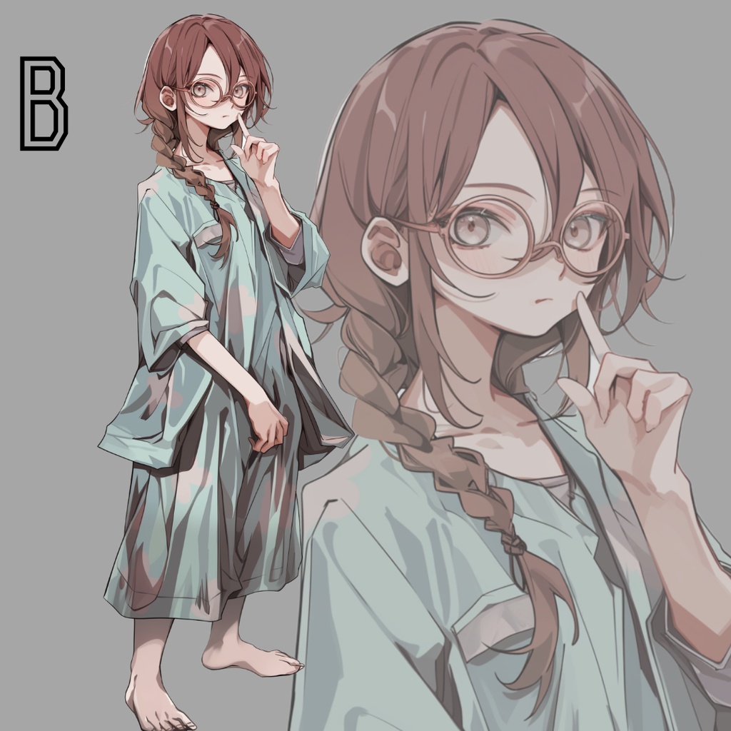 立ち絵素材445 病衣 子ども