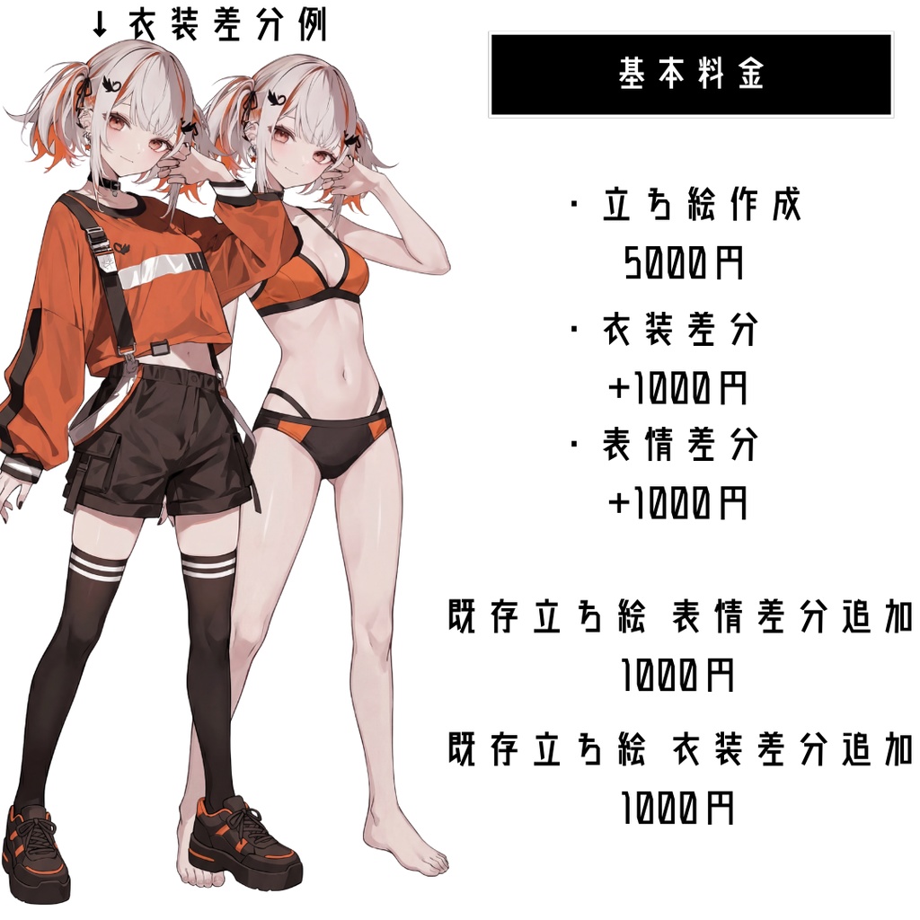 オーダー立ち絵製作 受付ページ