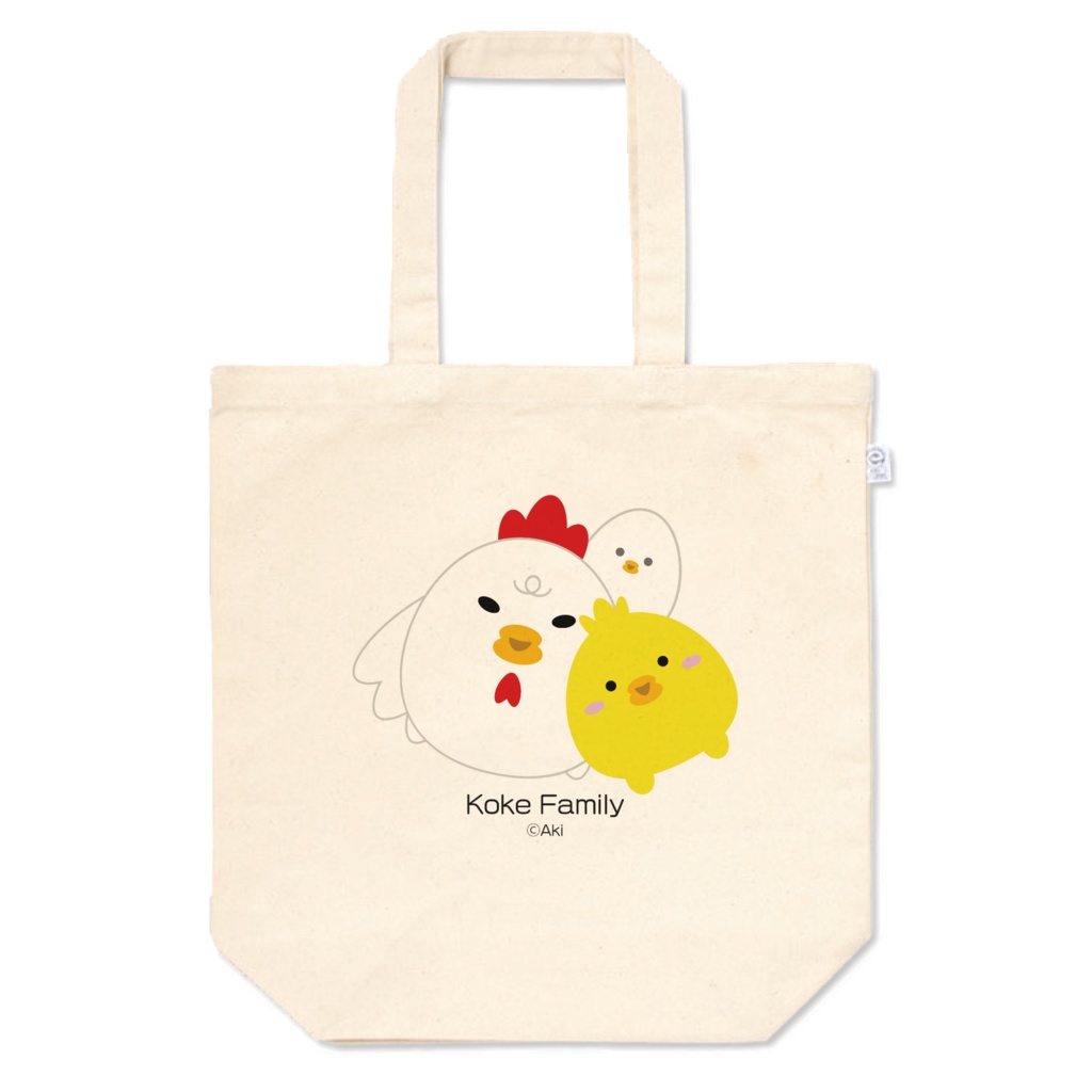 【トートバッグＭ】こけファミリー