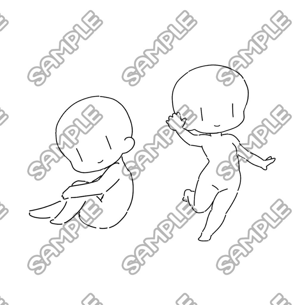 【無料・フリーあり】ちびキャラポーズカタログVol.1