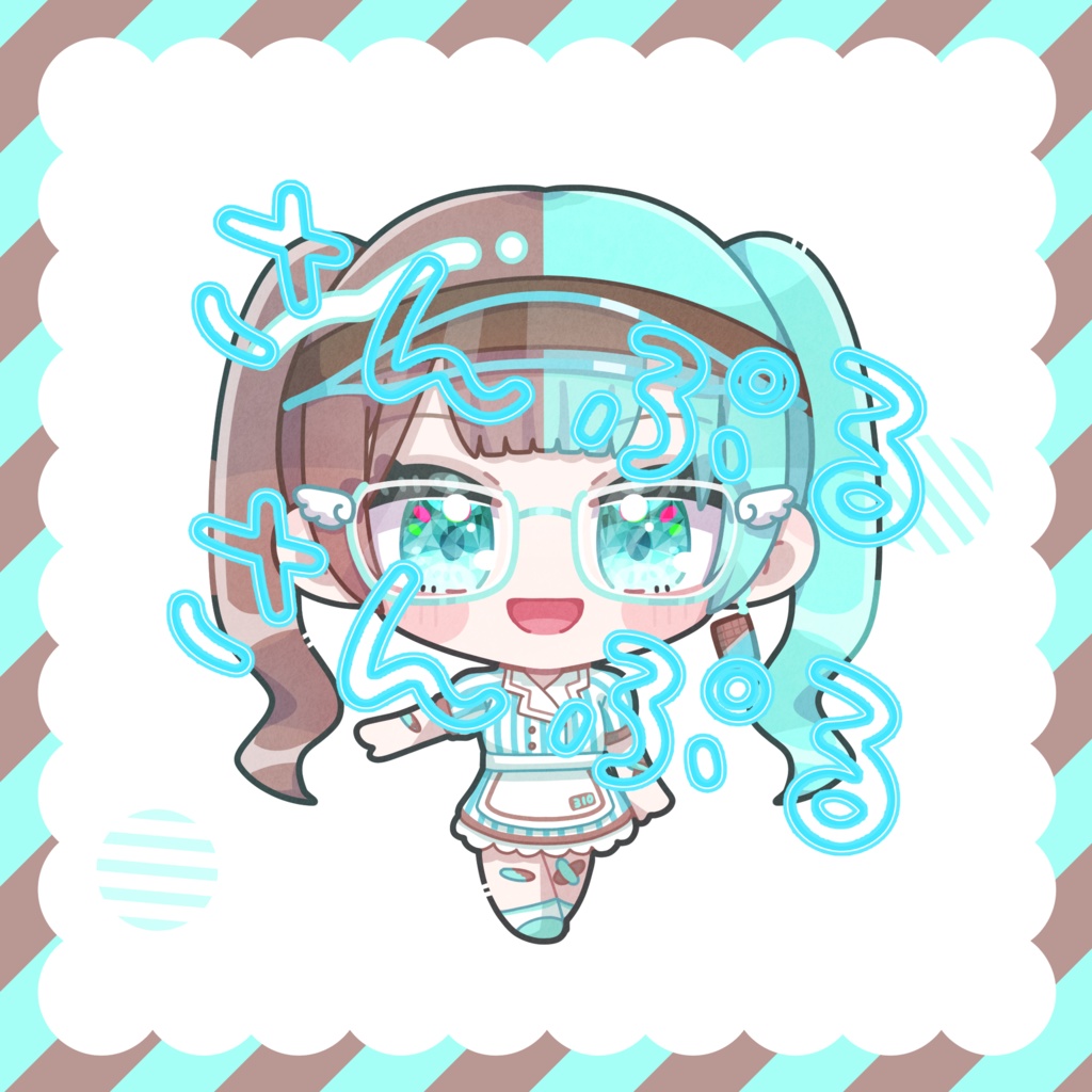 ちょこみんとーダイナー衣装アクリルキーホルダー