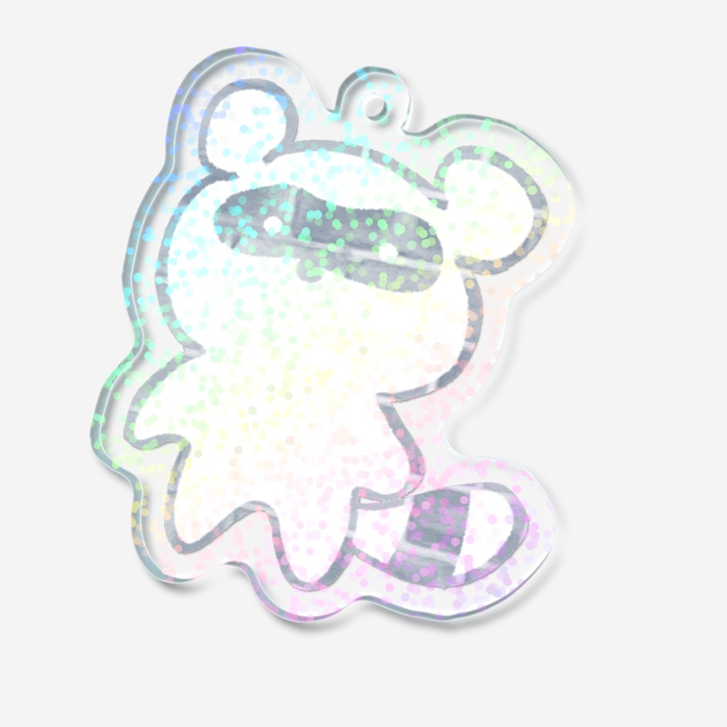 スーパーキラキラ黒狸さんアクキー